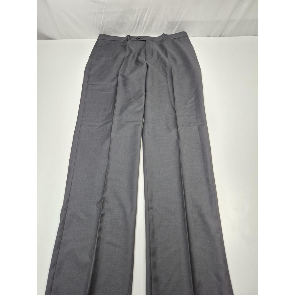 Leonardo Valenti Dress Pants Mens 40x36 Gray Wool Pleated Luca Classic NWT